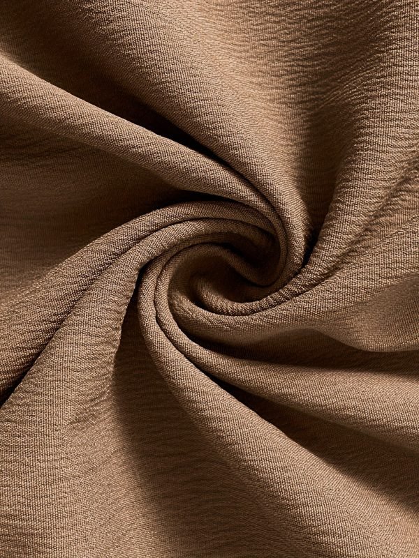 Women's Elegant Skirt, Plus Size Solid Button Decor Elastic High Rise Ruffle Hem Swing Maxi Skirt