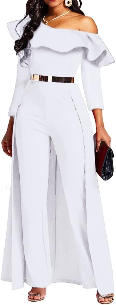 41RwY748VyL._AC_SL1000 Patchwork Overlay Embellished Plain Women's Jumpsuit High-Waist Woman Romper