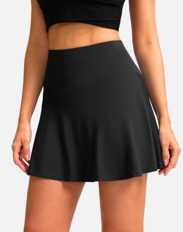 Women's Cycling Skirts 4D Padded Bike Shorts with Pockets High Waist Biking Skort for Road Mountain Bicycle Riding