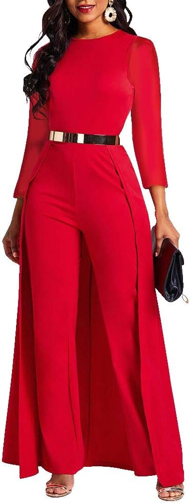 51JjQ2Y3_4L._AC_SL1000 Patchwork Overlay Embellished Plain Women's Jumpsuit High-Waist Woman Romper