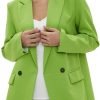 Women's Casual Long Sleeve Lapel Oversized Button Work Office Blazer Suit Jacket