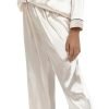 Women's Silk Satin Pajamas Set Long Sleeve Sleepwear Soft Pjs Set Two Piece Button Down Loungewear Pj Set