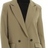 Women's Casual Long Sleeve Lapel Oversized Button Work Office Blazer Suit Jacket