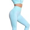 Women's 3 Piece Outfits Tracksuit Workout Set Sports Bra High Waist Yoga Gym Leggings and Crop Top