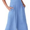 ANRABESS Women's Summer Wide Leg Linen Jumpsuits Dressy V Neck Sleeveless Casual Pants Rompers 2024 Vacation Beach Outfits