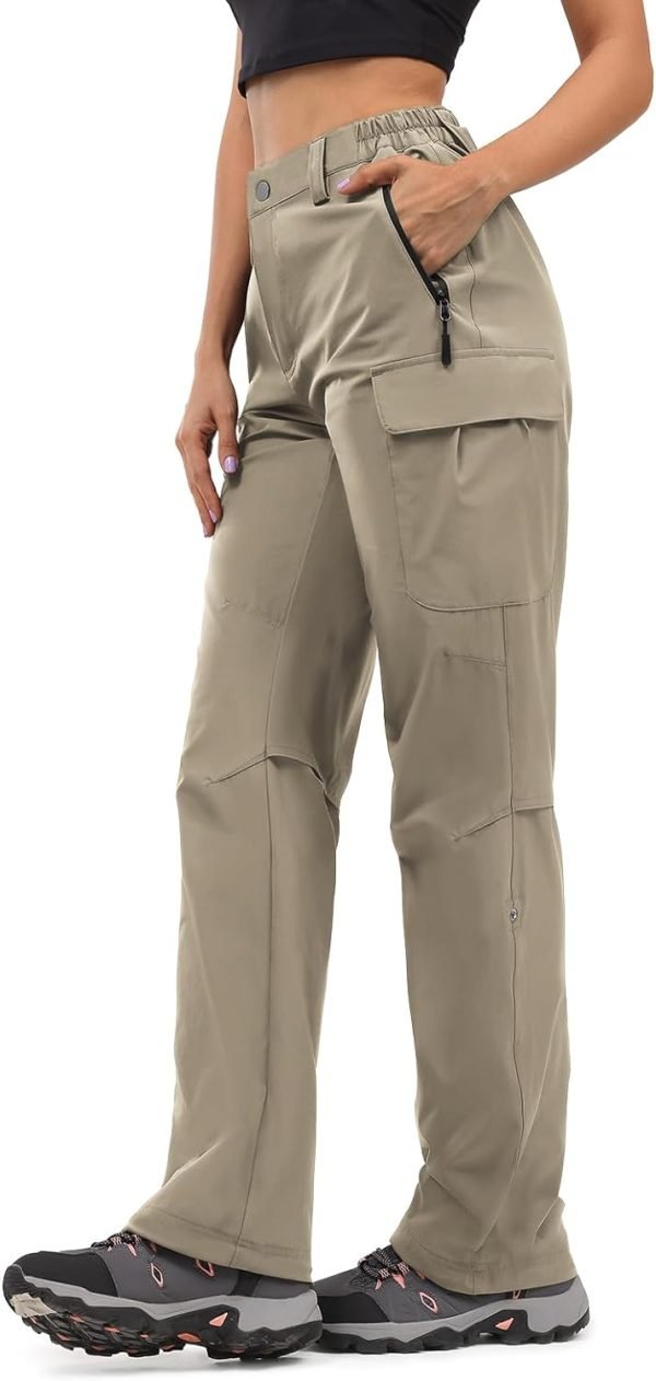 614yt0OIB2L._AC_SL1500 Women's Hiking Cargo Pants Quick Dry Water-Resistance High Waist Pants for Work Travel Outdoor and Casual