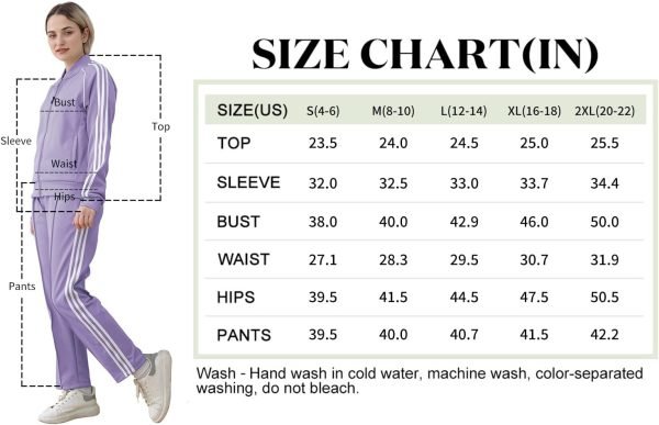 Tracksuit for Women 2 Piece Sweatsuit Outfits Long Sleeve Zip Up Lounge Jogging Suits