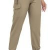 Women's Hiking Cargo Capri Pants Lightweight Quick Dry Joggers Outdoor Casual Travel Capris with Zipper Pockets