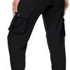 Women's Cargo Hiking Pants Quick Dry Lightweight Elastic Waist Button Pockets Joggers Athletic Sweatpants Travel Casual