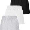 3 Pack Womens Sweat Shorts Casual Lounge Cotton Shorts Trendy Summer Running High Waisted Athletic Shorts