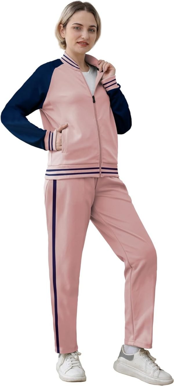 Tracksuit for Women 2 Piece Sweatsuit Outfits Long Sleeve Zip Up Lounge Jogging Suits