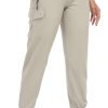 Women's Hiking Cargo Capri Pants Lightweight Quick Dry Joggers Outdoor Casual Travel Capris with Zipper Pockets