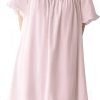 Women's Cotton Nightgowns Vintage Lightweight Gown Sets Short Sleeve Princess Nightdress