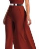 61z-Z7vC_AL._AC_SL1500 Patchwork Overlay Embellished Plain Women's Jumpsuit High-Waist Woman Romper