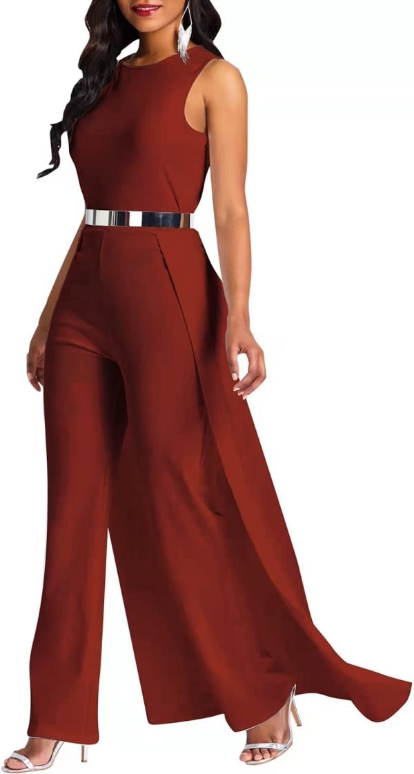 61z-Z7vC_AL._AC_SL1500 Patchwork Overlay Embellished Plain Women's Jumpsuit High-Waist Woman Romper