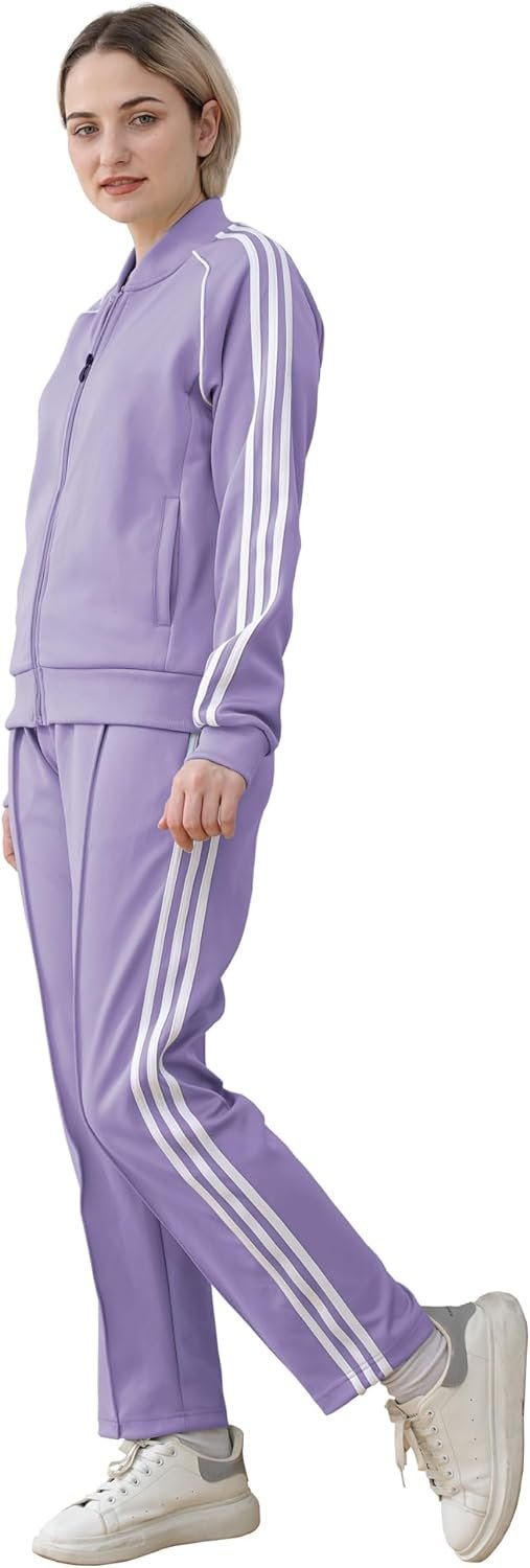 Tracksuit for Women 2 Piece Sweatsuit Outfits Long Sleeve Zip Up Lounge Jogging Suits
