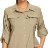 7108x-sMEbL._AC_SL1500 Women's UPF 50 Long Sleeve UV Sun Protection Safari Shirts Outdoor Quick Dry Fishing Hiking Travel Shirts