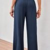 71DdzHQpUCL._AC_SL1500 JASAMBAC Women's Capri Linen Wide Leg Pants Summer Boho Wide Leg Pants Smocked High-Rise Waist Casual Beach Pants with Pocket