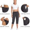 Women's Hiking Cargo Capri Pants Lightweight Quick Dry Joggers Outdoor Casual Travel Capris with Zipper Pockets