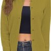 Women's Crew Neck Button Down Long Sleeve Solid Knit Classic Cardigan Sweater