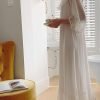 Women's Lace  Nightgown Long Sleeve Sleepwear Nightdress