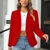 Womens Casual Blazers Long Sleeve Lapel Button Slim Work Office Blazer Jacket