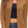 Women's Crew Neck Button Down Long Sleeve Solid Knit Classic Cardigan Sweater