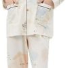 Maternity & Nursing Knit Cotton Pajama Set Sleepwear Long Sleeve Top & Bottom Breastfeeding for Pregnant Women