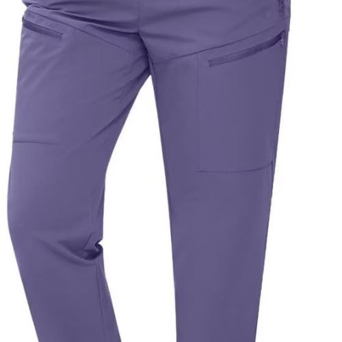 Women's Hiking Pants Quick Dry Lightweight Water Resistant Elastic Waist Cargo Pants with 5pcs Zipper Pockets