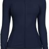 Workout Jackets for Women Full Zip Athletic Running Track Jacket with Pockets Slim Fit Yoga Jacket with Thumb Holes