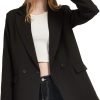 Women's Casual Long Sleeve Lapel Oversized Button Work Office Blazer Suit Jacket