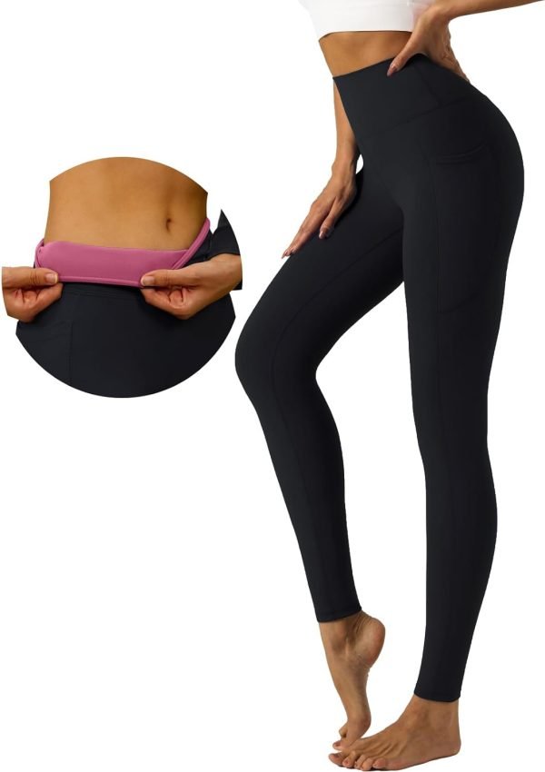 Womens Yoga Leggings Tummy Control Yoga Pants with Pockets High Waist Buttery Soft Workout Leggings