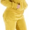 51SwVPfETeL._AC_SL1200 Womens Jogging Suits Sets Running Velour Outfit Zipper Warm Up 2 Pieces Hoodie and Pant Tracksuit