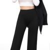 Wide Leg Dress Pants for Women Elastic High Waist Straight Leg Pants Business Casual Pull on Office Work Slacks