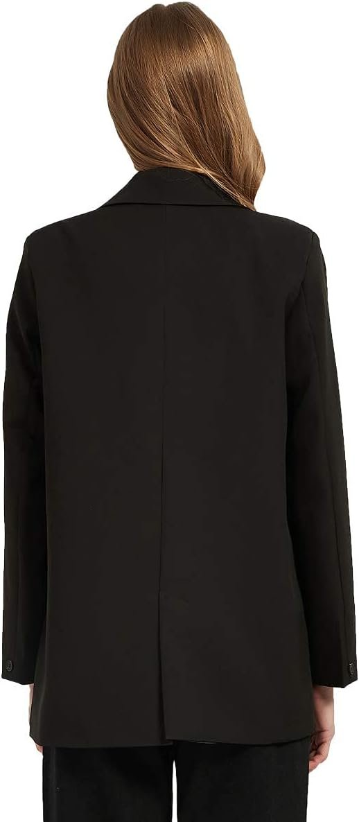 Women's Casual Long Sleeve Lapel Oversized Button Work Office Blazer Suit Jacket