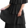 Women's Off The Shoulder Ruffles Summer Valentines Day Loose Casual Chiffon Long Party Beach Maxi Dress