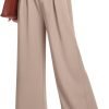 Women's Wide Leg Dress Pants High Elastic Waisted in The Back Business Work Causal Trousers Long Straight Suit Pants