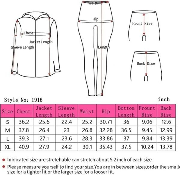 Active Wear Sets for Women -Workout Clothes Gym Wear TracksuitsYoga Jogging Track Outfit Legging Jacket 2 Pieces Set