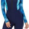 Women's One Piece Long Sleeve Rash Guard Knee High Bathing Suits Swimsuit Sport Surfing Wear Athletic Swimwear