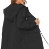 Rain Jacket for Women Waterproof with Hood Active Outdoor Long Rain Coats Packable Raincoat Lightweight Windbreaker