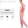 Womens Sweatsuits Set 2 Piece Jogging Suits Zip Hoodie Sweatpants Tracksuit Training Outfits