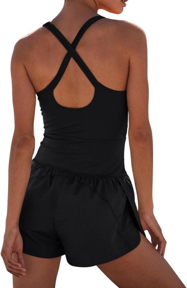 611uEA2UgqL._AC_SL1500 Womens Onesie Workout Rompers One Piece Exercise Jumpsuits Athletic Outfits Gym Yoga Clothes