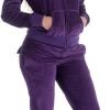 614uZpoMCWL._AC_SL1500 Womens Jogging Suits Sets Running Velour Outfit Zipper Warm Up 2 Pieces Hoodie and Pant Tracksuit