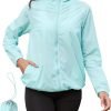Rain Jacket Women Lightweight Waterproof Windbreaker Jacket Hooded Packable Rain Coats for Women Outdoor Raincoat