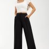 Libin Women's Wide Leg Pants High Waisted Work Dress Pants Loose Fit Back Elastic Waist Business Casual Trousers Office