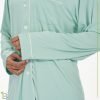Womens Bamboo Pajama Set Long Sleeve Button Down, Soft Pj Pants with Pockets, Lightweight Sleepwear Loungewear
