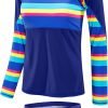 Women's Long Sleeves Rash Guard Athletic Swim Aztec Tankini Sets Swimsuit