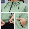 Rain Jacket Women Waterproof Lightweight Jacket With Hood Packable Raincoat with Pockets S-XXL