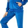 Velour Track Suits for Women Set Fall Sweatsuits 2 Piece