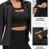 Workout Jackets for Women Full Zip Athletic Running Track Jacket with Pockets Slim Fit Yoga Jacket with Thumb Holes